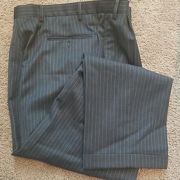 Nautica Mens Gray Striped Blue White Suit - Picture 5 of 7